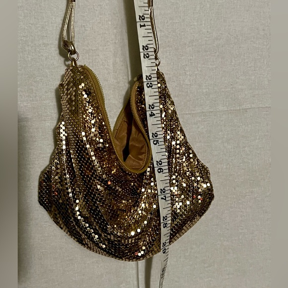 WHITING AND DAVIS gold mesh crossbody - Picture 4 of 6